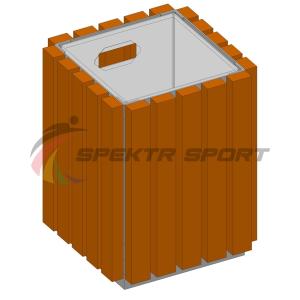 Купить Урна металлическая в деревянной обрешетке SP МФ400 в Димитровграде 